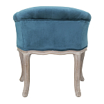 Кресло низкое в стиле прованс Louis French Armchair blue velour варинант исполнения - 2 | Loft Concept в Новосибирске