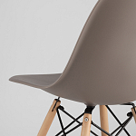 Пластиковый стул на ножках из массива бука Eames Cappuccino варинант исполнения - 6 | Loft Concept в Новосибирске