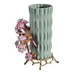 Ваза с птицами и цветами из фарфора с бронзовыми элементами Garden of Eden варинант исполнения - 3 | Loft Concept в Новосибирске