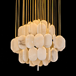 Люстра с овальными подвесками из натурального камня Spatial Composition варинант исполнения - 2 | Loft Concept в Новосибирске