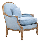 Кресло Ava Classical Armchair light blue velour варинант исполнения - 1 | Loft Concept в Новосибирске