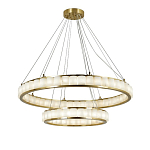 Люстра с 2-мя кольцами из натурального камня с регулируемыми плафонами Durability of Stone варинант исполнения - 1 | Loft Concept в Новосибирске