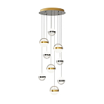 Люстра каскадная с 9-ю подвесами бронза и никель Peggy Futura lamp варинант исполнения - 2 | Loft Concept в Новосибирске