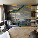 Обои ручная роспись Bamboo River Blossom Original colourway on Deep Rich Gold gilded paper with pearlescent antiquing варинант исполнения - 5 | Loft Concept в Новосибирске