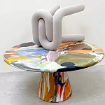 Дизайнерский журнальный стол с цветным орнаментом Unyly варинант исполнения - 1 | Loft Concept в Новосибирске