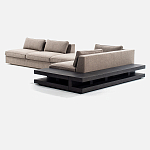 Современный модульный диван Zartаrn с приставным деревянным столиком варинант исполнения - 2 | Loft Concept в Новосибирске