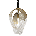 Подвесной светильник с хрустальными подвесками Godard Crystal Ring Hanging Lamp варинант исполнения - 1 | Loft Concept в Новосибирске