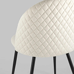 Мягкий стул в бежевом велюре Miruna Chair варинант исполнения - 6 | Loft Concept в Новосибирске