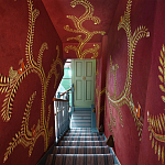 Обои с вышивкой ручной работы Fyodor Original colourway on Merlot linen варинант исполнения - 1 | Loft Concept в Новосибирске