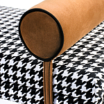 Банкетка Banquette PIED DE POULE Orange с принтом гусиная лапка Оранжевые валики варинант исполнения - 2 | Loft Concept в Новосибирске