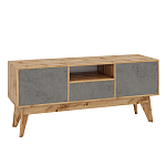 ТВ-тумба с фасадом цвета серый бетон Grace of Furniture  варинант исполнения - 2 | Loft Concept в Новосибирске