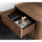 Прикроватный деревянный столик с 2-мя ящиками Moon Walnut Furniture варинант исполнения - 10 | Loft Concept в Новосибирске