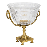 Чаша из рельефного стекла прозрачного цвета на бронзовой подставке Eden Garden варинант исполнения - 1 | Loft Concept в Новосибирске