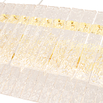 Люстра подвесная овальная с рельефными стеклянными панелями и золотым металлическим каркасом Textured Glass Chandelier варинант исполнения - 4 | Loft Concept в Новосибирске