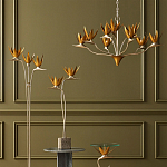 Люстра с плафонами в виде цветов Golden Bird of Paradise варинант исполнения - 5 | Loft Concept в Новосибирске