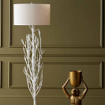 Торшер белый с цилиндрическим абажуром и каркасом в виде дерева Branched Tree варинант исполнения - 4 | Loft Concept в Новосибирске