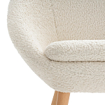 Кресло на деревянных ножках с обивкой из ткани букле Aldo Boucle Armchair варинант исполнения - 5 | Loft Concept в Новосибирске