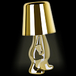 Настольная лампа фигурная золотого цвета с гладким абажуром Высота 19 см Sophia варинант исполнения - 5 | Loft Concept в Новосибирске