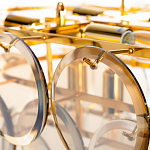 Люстра с круглыми стеклянными подвесками Cardiel Amber Glass Chandelier варинант исполнения - 5 | Loft Concept в Новосибирске