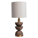 Настольная лампа с белым цилиндрическим абажуром на фигурном основании из полусфер Bewitchment варинант исполнения - 2 | Loft Concept в Новосибирске