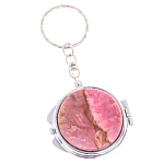 Зеркало брелок складное двухстороннее из натурального камня Родонит Stone Mirrors варинант исполнения - 5 | Loft Concept в Новосибирске