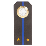 Часы погон подарочные настольные Авиация ВМФ из натурального камня Змеевик Military Clock варинант исполнения - 1 | Loft Concept в Новосибирске