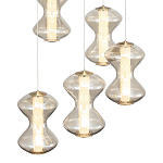 Люстра светодиодная с стеклянными волнообразными плафонами Amphora of Light варинант исполнения - 4 | Loft Concept в Новосибирске