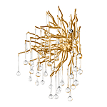 Бра с лучеобразным основанием и подвесками из прозрачного стекла в виде длинных капель Droplet Chandelier варинант исполнения - 5 | Loft Concept в Новосибирске
