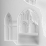 Встраиваемый в стену гипсовый светильник под покраску с эффектом разрушенной стены Antiquity Athena варинант исполнения - 8 | Loft Concept в Новосибирске