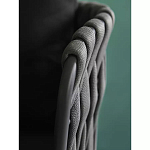 Стул мягкий с декором в виде плетеных лент на спинке и подлокотниках Semicircular Chair Decorated with Ribbons варинант исполнения - 7 | Loft Concept в Новосибирске