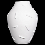 Декоративная ваза белая керамическая с абстрактным объемным декором Molecule Collection варинант исполнения - 1 | Loft Concept в Новосибирске