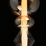 Подвесной светильник с вертикальной композицией из прозрачных и янтарных стеклянных шаров и ромбов Gabriel Scott Luna варинант исполнения - 5 | Loft Concept в Новосибирске