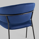 Стул в велюре синего цвета Horizon варинант исполнения - 6 | Loft Concept в Новосибирске