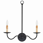 Бра настенное черное с 2-мя лампами Candle Sleeves варинант исполнения - 3 | Loft Concept в Новосибирске