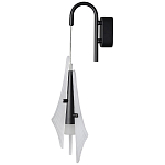 Бра черного цвета с плафоном из рельефного стекла Glass Pod варинант исполнения - 3 | Loft Concept в Новосибирске