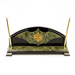 Настольный письменный набор из змеевика с гербом РФ Successful Leader варинант исполнения - 1 | Loft Concept в Новосибирске