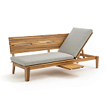 Садовый диван-трансофрмер Kate серый варинант исполнения - 7 | Loft Concept в Новосибирске