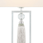 Настольная лампа с прямоугольным тканевым абажуром на белом мраморном основании Silver Threads варинант исполнения - 1 | Loft Concept в Новосибирске