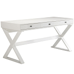 Письменный стол белый с 3-мя ящиками и крестообразным основанием Ymercte варинант исполнения - 1 | Loft Concept в Новосибирске