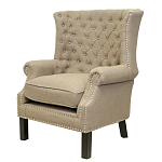 Кресло Charlie Armchair brown flax варинант исполнения - 3 | Loft Concept в Новосибирске