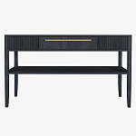 Дизайнерская Консоль с полкой и ящиком Primo Черный дуб варинант исполнения - 7 | Loft Concept в Новосибирске