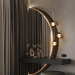 Подвесной светильник с рифлёным плафоном в форме шара Ripple Glow варинант исполнения - 5 | Loft Concept в Новосибирске