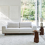 Приставной столик из массива дерева Walnut Triple варинант исполнения - 9 | Loft Concept в Новосибирске