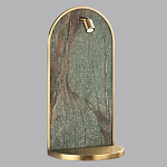 Настенный светильник зеленого цвета с бронзовой рамкой овальной формы с полкой Herbarium  варинант исполнения - 4 | Loft Concept в Новосибирске