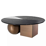 Дизайнерский журнальный стол с круглой столешницей на 3-х геометрических ножках Lehumod варинант исполнения - 5 | Loft Concept в Новосибирске
