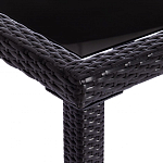 Обеденный комплект из искуственного ротанга Vintara черный варинант исполнения - 9 | Loft Concept в Новосибирске