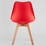 Стул с основой из пластика и мягким сиденьем Arvika Red варинант исполнения - 4 | Loft Concept в Новосибирске