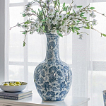 Ваза с классическим узором шинуазри синего цвета Blue & White Ornament  варинант исполнения - 4 | Loft Concept в Новосибирске