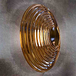 Бра с рельефным круглым плафоном янтарного цвета Savio Glass Disc Light варинант исполнения - 1 | Loft Concept в Новосибирске