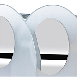 Бра с тремя круглыми матовыми стеклянными дисками и зеркальными вставками Lunaria  варинант исполнения - 2 | Loft Concept в Новосибирске